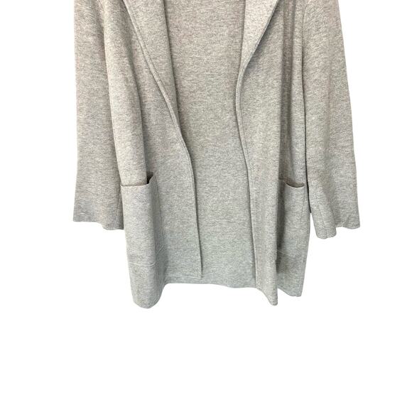 J.Crew Sophie Gray Cotton Lightweight Open Front Sweater Blazer Size Small - Picture 5 of 9